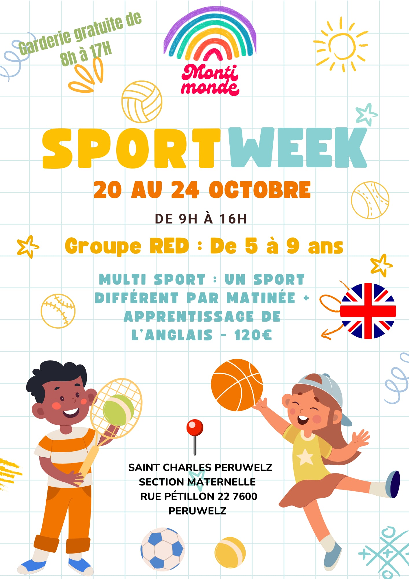Flyer pour le stage d'automne - Sport Week