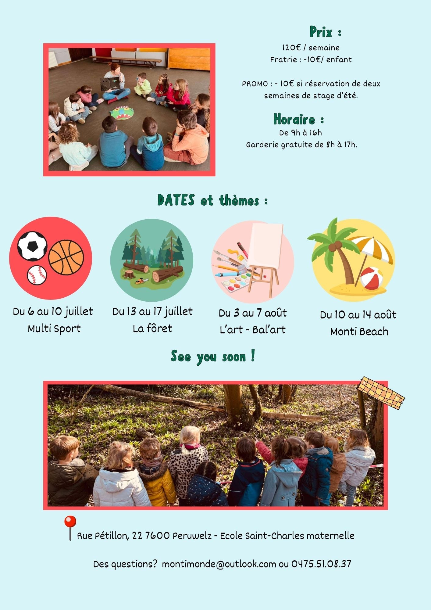 Images illustrant les stages